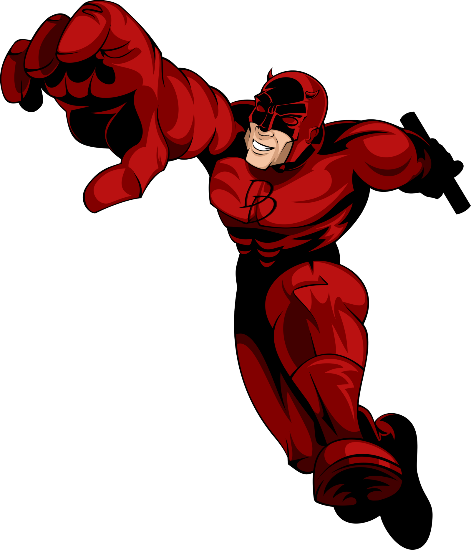 1600x1867 Daredevil Jumping Transparent Png