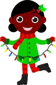 196x300 American Girl Christmas Clipart