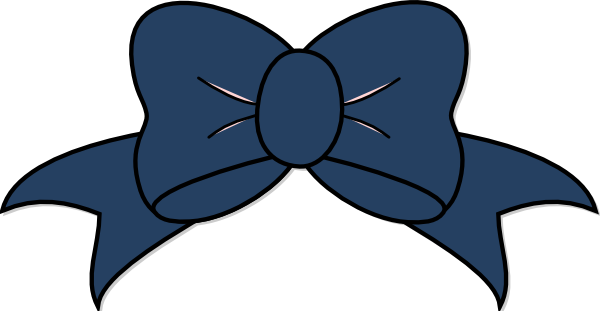 600x311 Dark Blue Bow Png, Svg Clip Art For Web