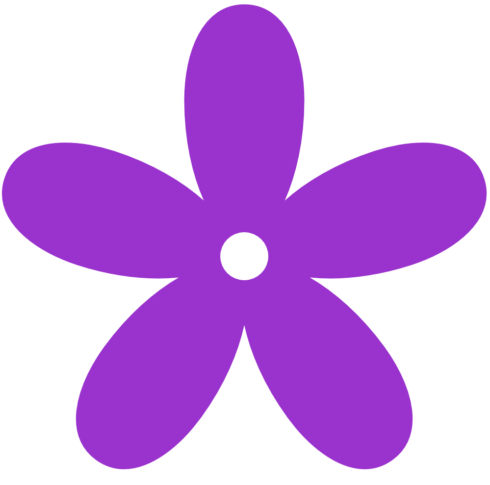 999x990 Dark Purple Flowers Clip Art