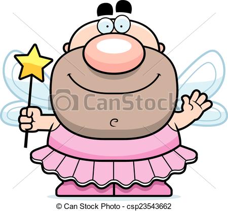 450x416 Waving Cartoon Tooth Fairy. A Cartoon Illustration Of The Clip