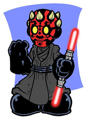 300x420 Mini Darth Maul By Artofjoshlyman