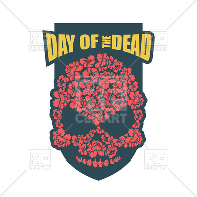 400x400 Day Of Dead. Flower Skull. Mexico Traditional Holiday Religion