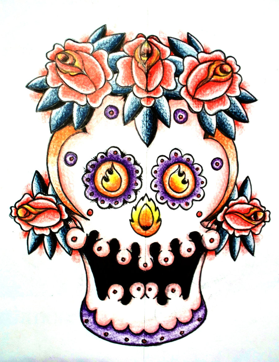 900x1168 Day Of The Dead Skull By Ramworship