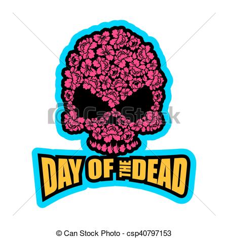 450x470 Skull Of Flowers For Day Of The Dead. Skeleton Head For Clipart