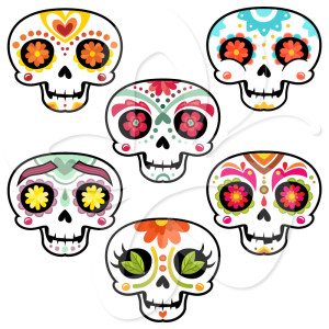 300x300 Day Of The Dead Skull Clipart Free