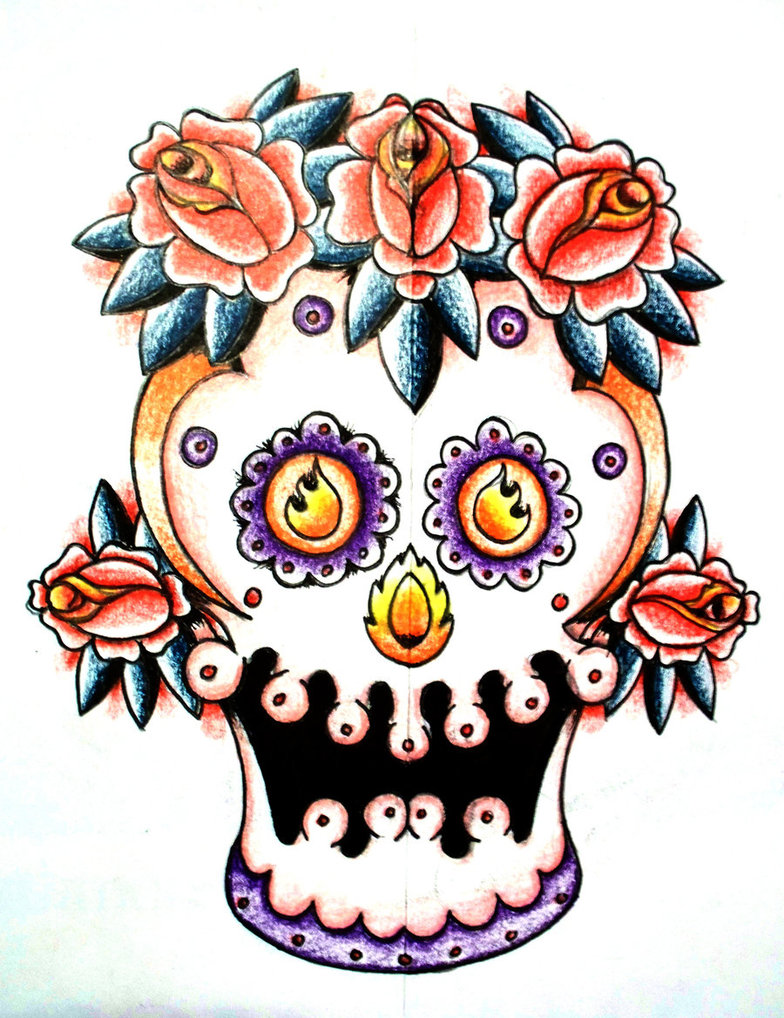 784x1018 Day Of The Dead Skull By Ramworship