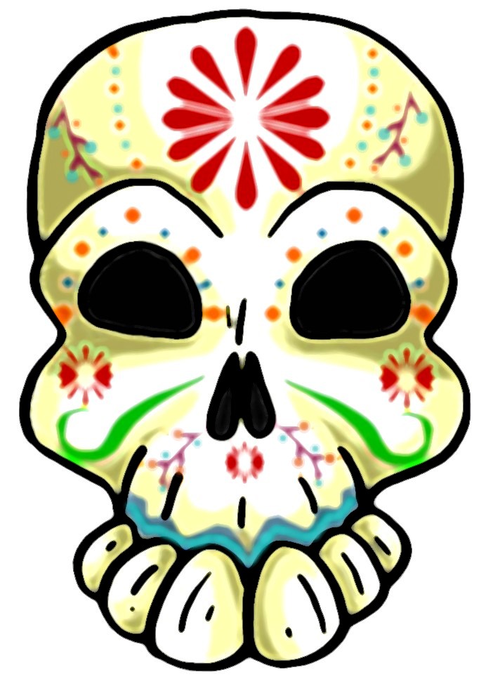 692x984 Happy Skull