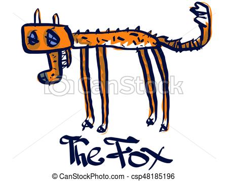 450x357 A Dead Fox. Vector Illustration Eps Vectors