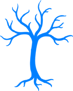 240x298 Blue Dead Tree Clip Art