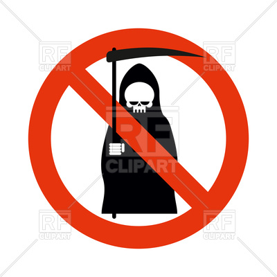400x400 Stop Death Sign Royalty Free Vector Clip Art Image