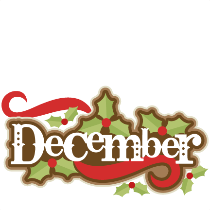 432x432 December Title Svg Scrapbook Cut File Cute Clipart Files