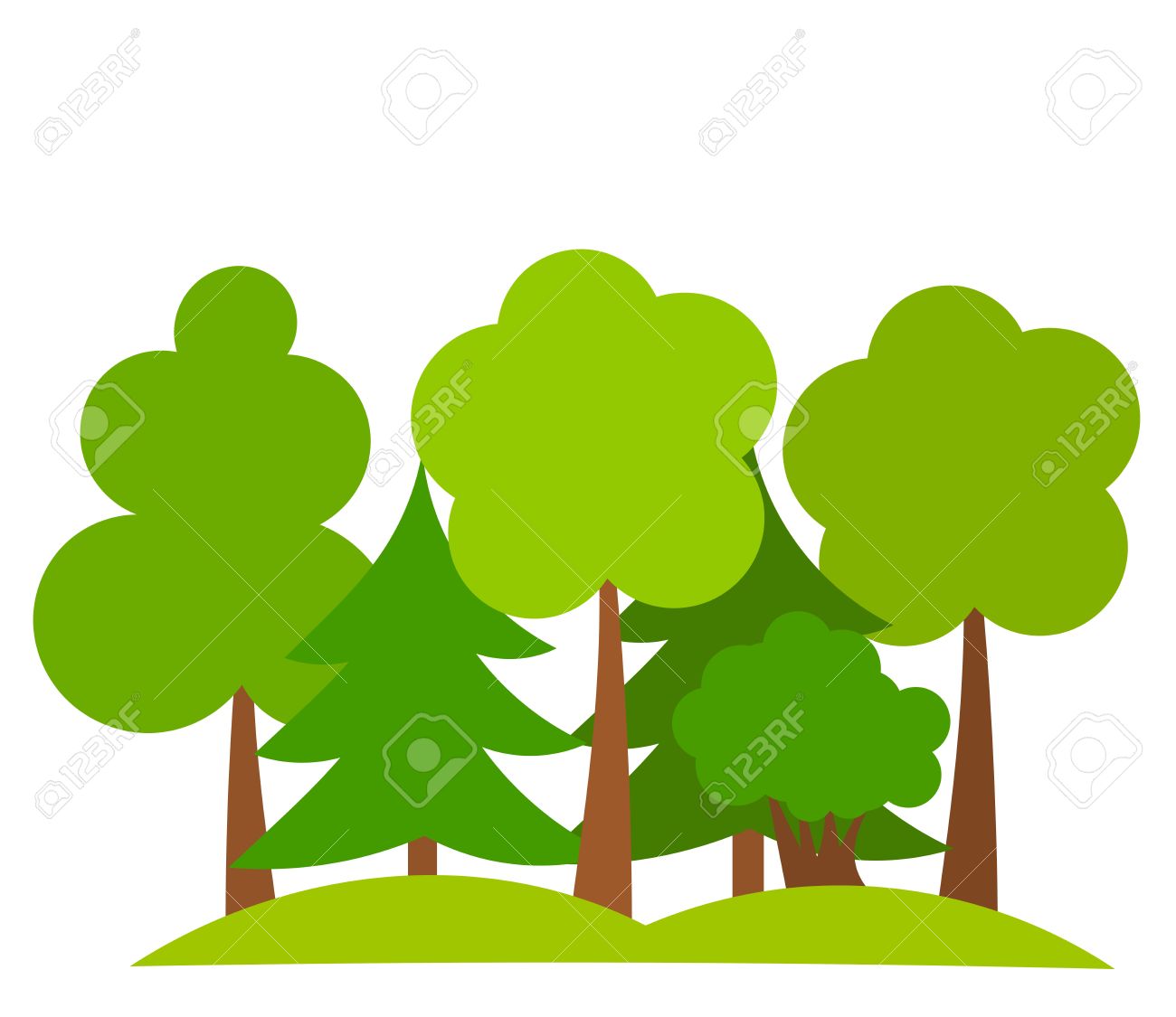 1300x1125 Forest Clipart Vector