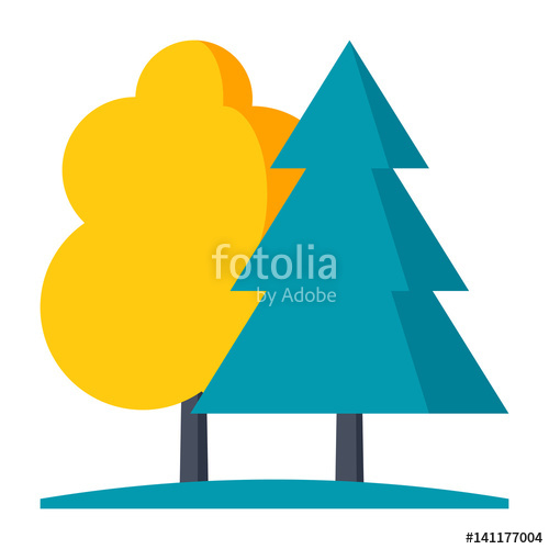 500x500 Forest Clipart Two Tree
