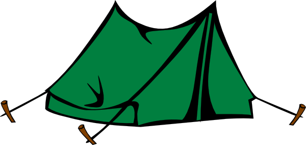 600x284 Tent Camping Clipart