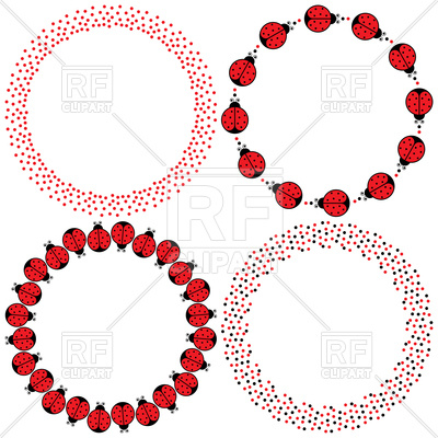 400x400 Set Of Four Decorative Circle Frames Royalty Free Vector Clip Art