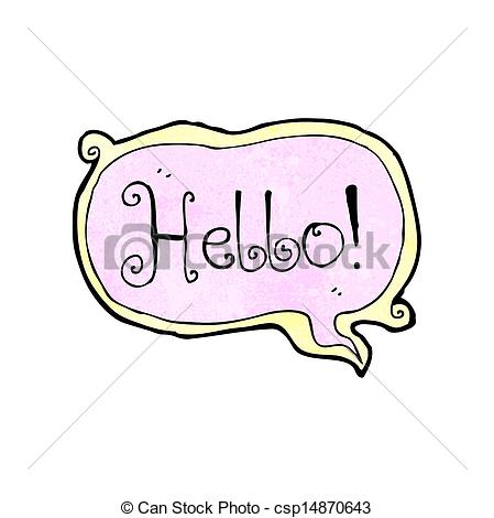 449x470 Cartoon Decorative Hello Sign Eps Vector