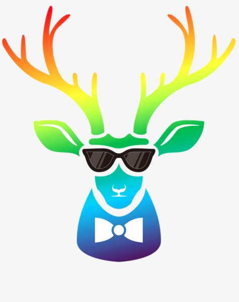 475x600 Color Deer, Antlers, Elk, Sunglasses Png Image And Clipart