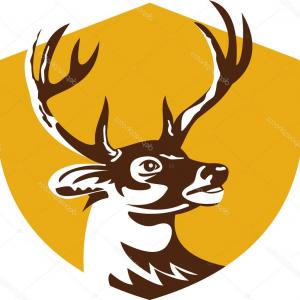 300x300 Antlers Deer Silhouette Vector Clip Art Geekchicpro