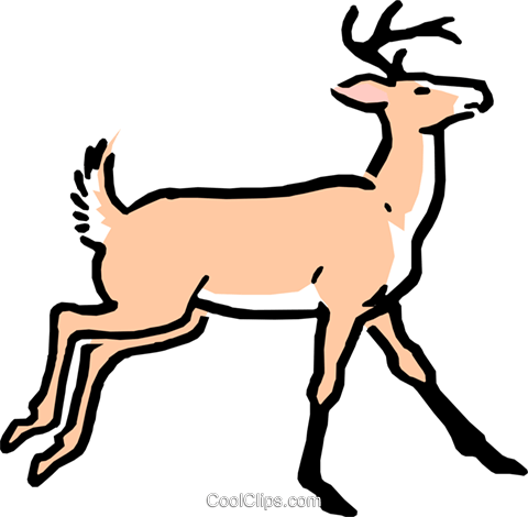 480x470 Cartoon Deer Royalty Free Vector Clip Art Illustration Anim0537