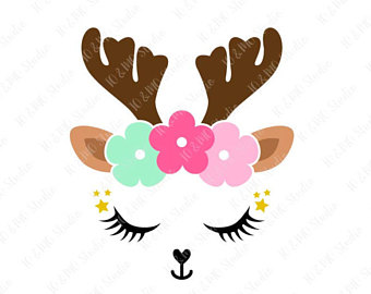 340x270 Reindeer Svg Christmas Svg Reindeer Head Svg Reindeer Clip