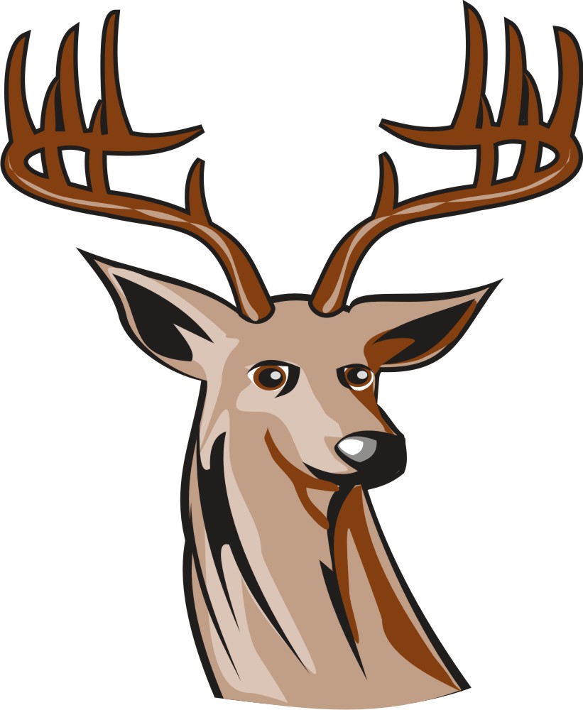 821x1000 Deer Clipart Images Black And White