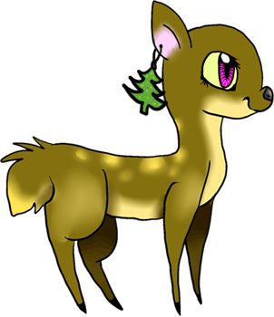 302x350 Funny Christmas Cartoon Deer Pic Clip Art