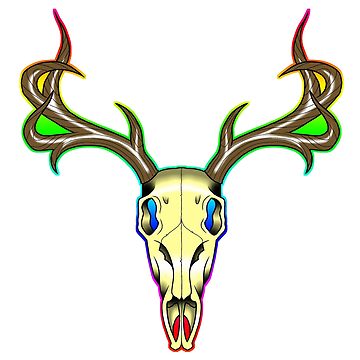 360x360 Neo Traditional Deer Skull Unisex T Shirt By Benjyyhart Redbubble