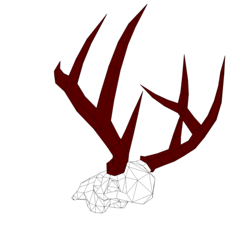 480x480 Stl Low Poly Deer Skull Cults