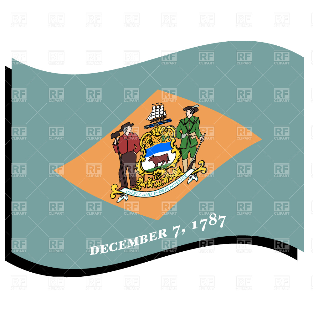 1000x1000 Delaware State Flag Royalty Free Vector Clip Art Image