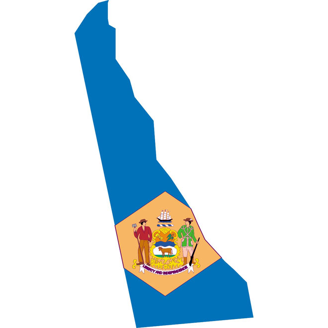 660x660 Vector Map Of Delaware