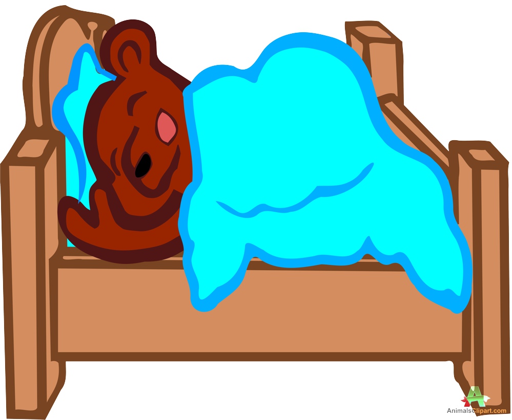 999x821 Sleeping Bear In Bed Clipart Free Design Download