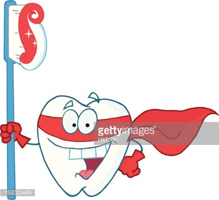 433x396 Tooth Character Super Hero Premium Clipart
