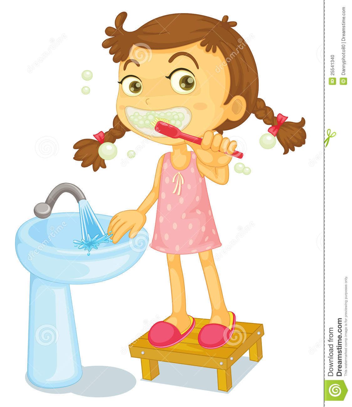 1124x1300 Girl Brush Teeth Clipart