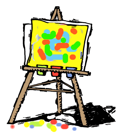 394x450 Easel Free Clip Art Clipart Panda