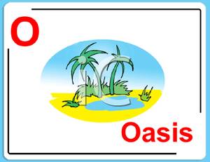 300x231 O Is For Oasis Alphabet Card
