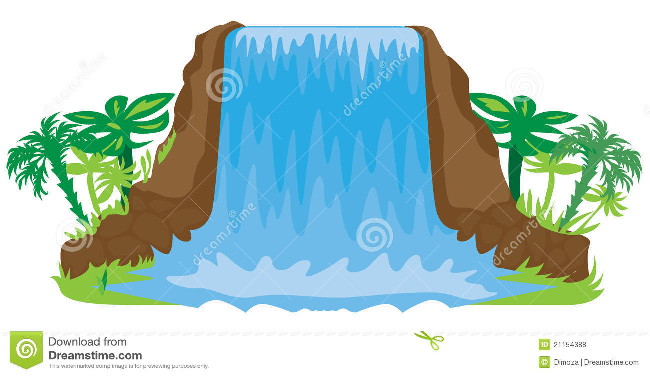 1300x752 Cartoon Waterfall Clipart