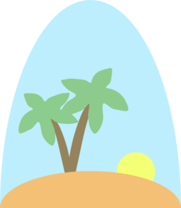 261x299 Island Scene Clip Art