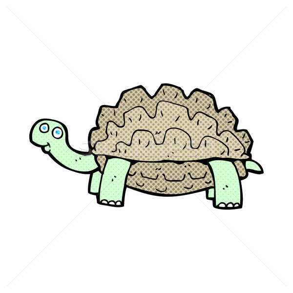 600x600 Comic Cartoon Tortoise Vector Illustration Lineartestpilot