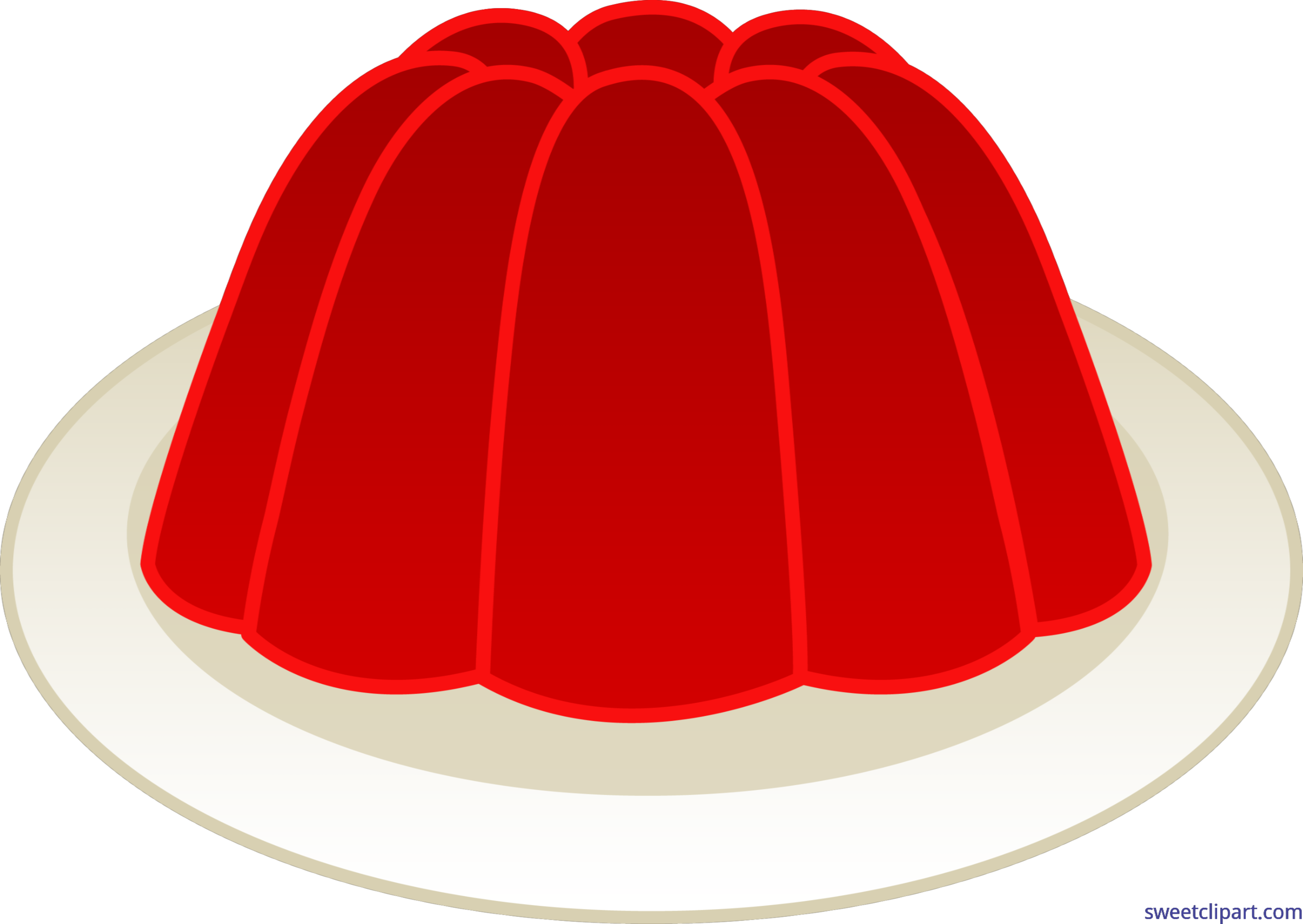 6341x4496 Gelatin Mold Cherry Clip Art