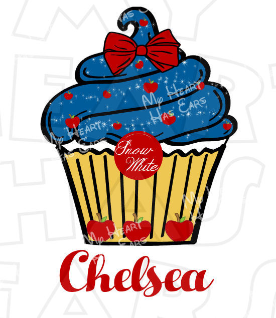 550x635 Snow White Cupcake Instant Download Digital Clip Art Diy For Shirt