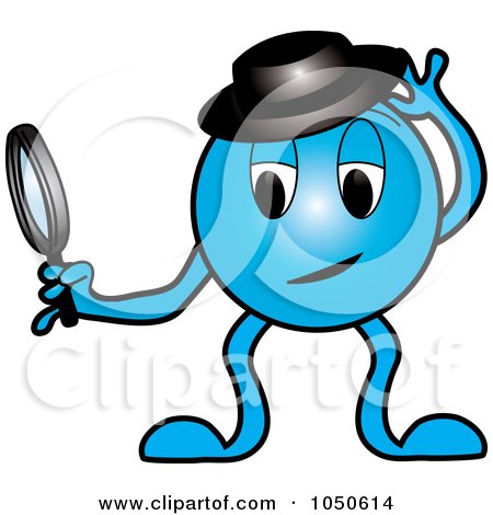 450x470 Royalty Free (Rf) Clipart Illustration Of A Friendy Blue Emoticon