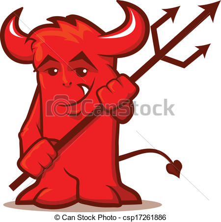 450x452 Cute Devil. Red Devil Mascot Cartoon Vector
