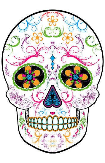 354x550 Love The Colors In This Sugar Skull. It Would Be Perfect On My