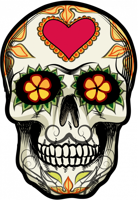 484x700 Sticker Calavera