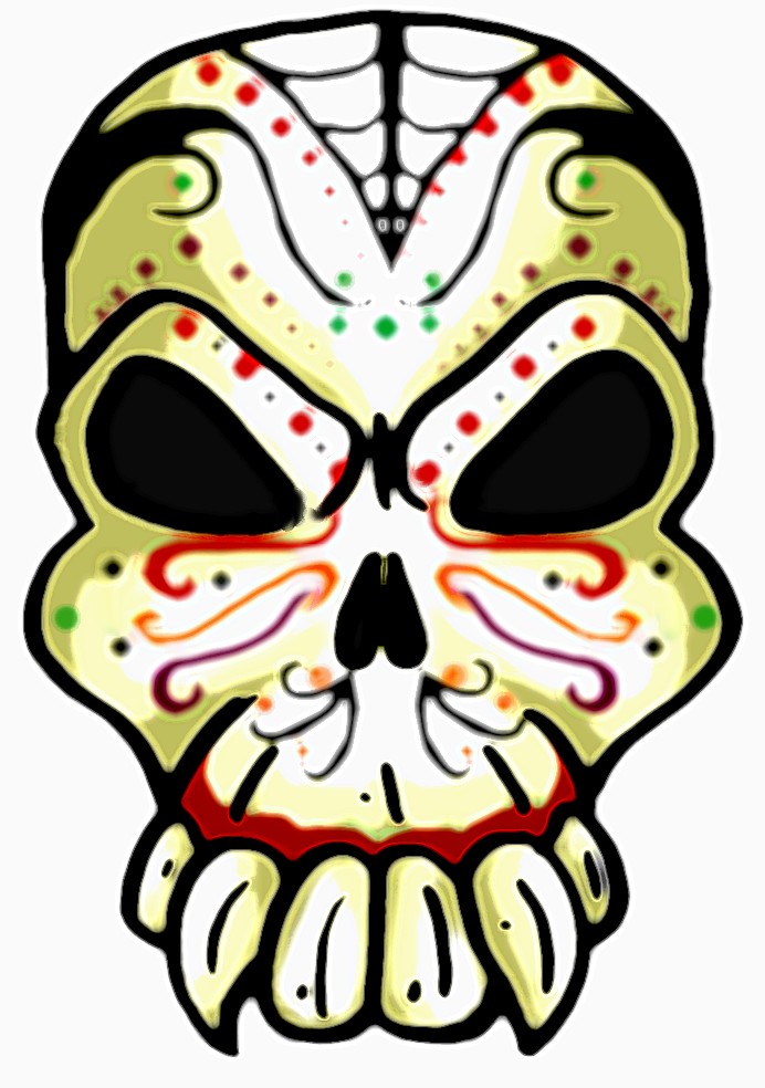 692x984 Angry Skull
