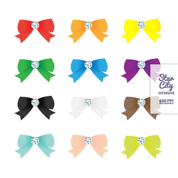 570x570 Bow Clip Art Diamond Bow Clipart Ribbon Clipart By Starcitydesigns