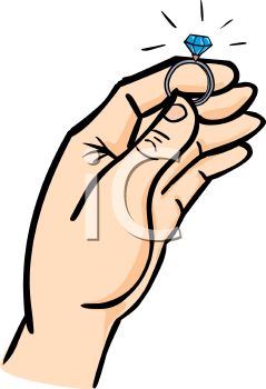 239x350 Man's Hand Holding A Diamond Ring