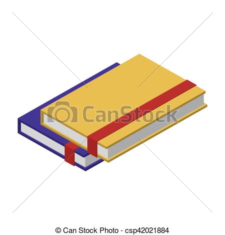 450x470 Pair Office Diary With Separator Sheets Vector Illustration Vector