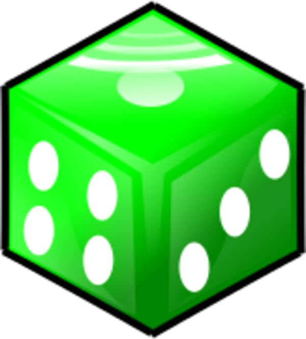 600x666 Dice Clipart Green